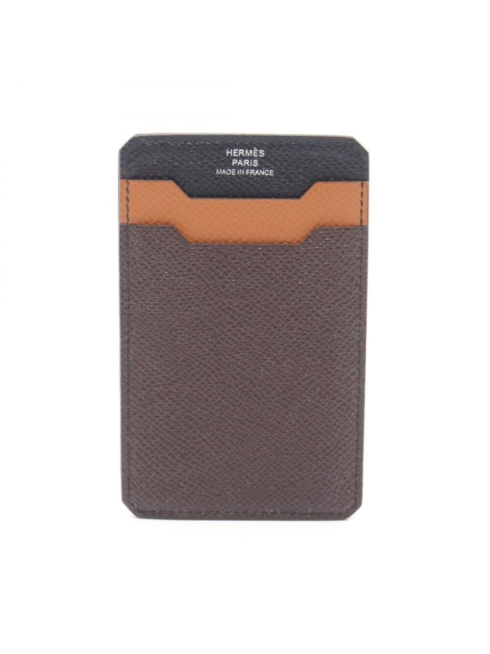 Hermes Card Case City Ebene Gold Black